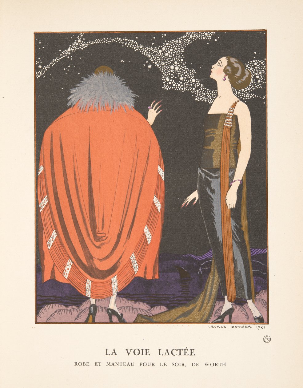 De Melkweg, uit een collectie modeplaten door Georges Barbier