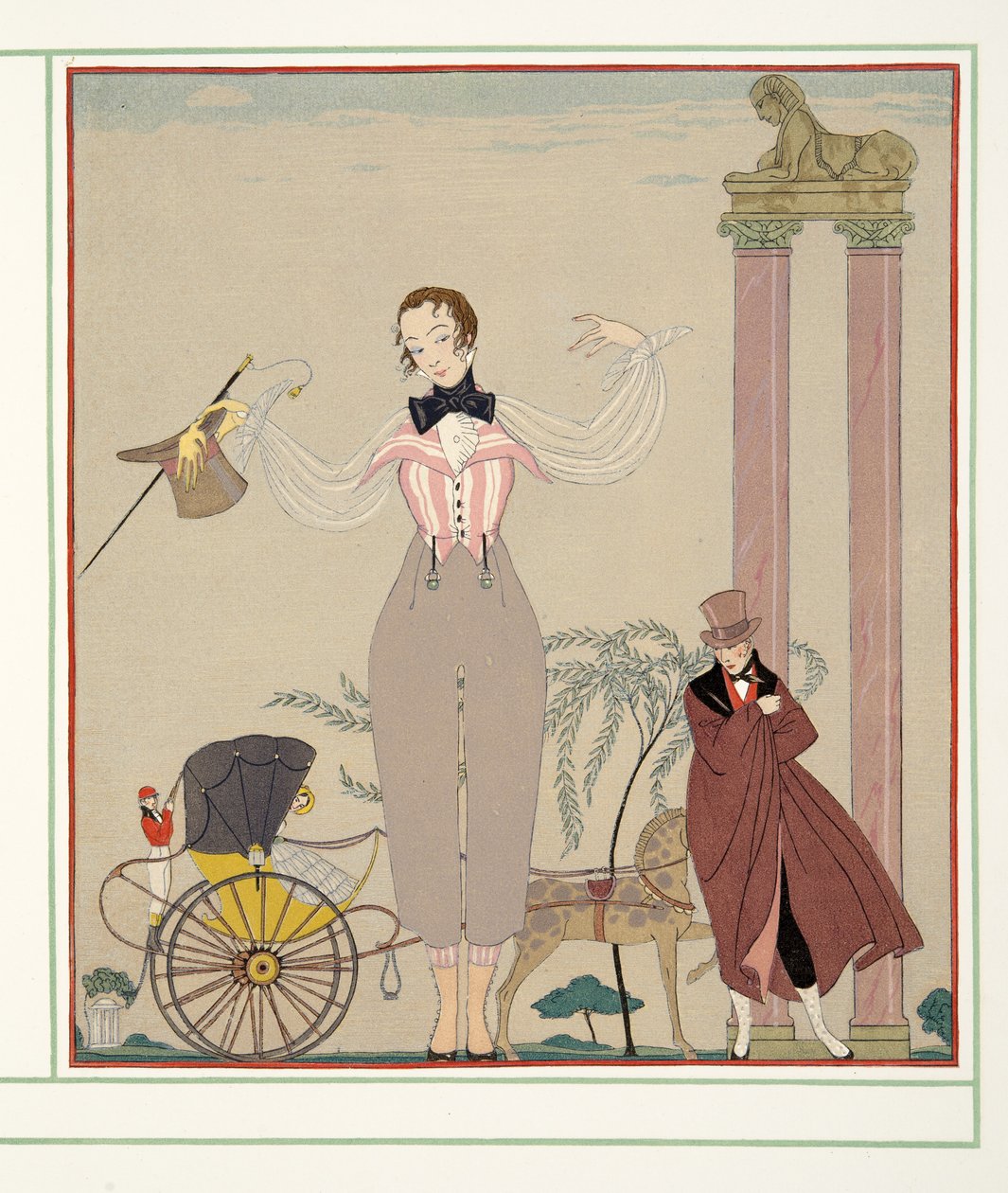 Mademoiselle de Maupin, uit Personages de Comedie, uitgegeven 1922 door Georges Barbier