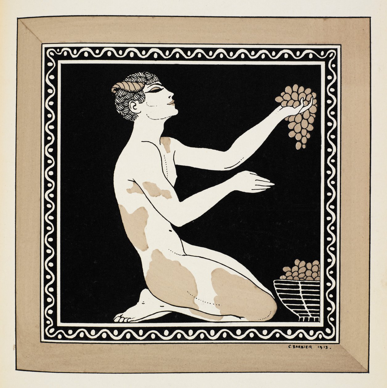 Nijinsky als een faun in het ballet L
