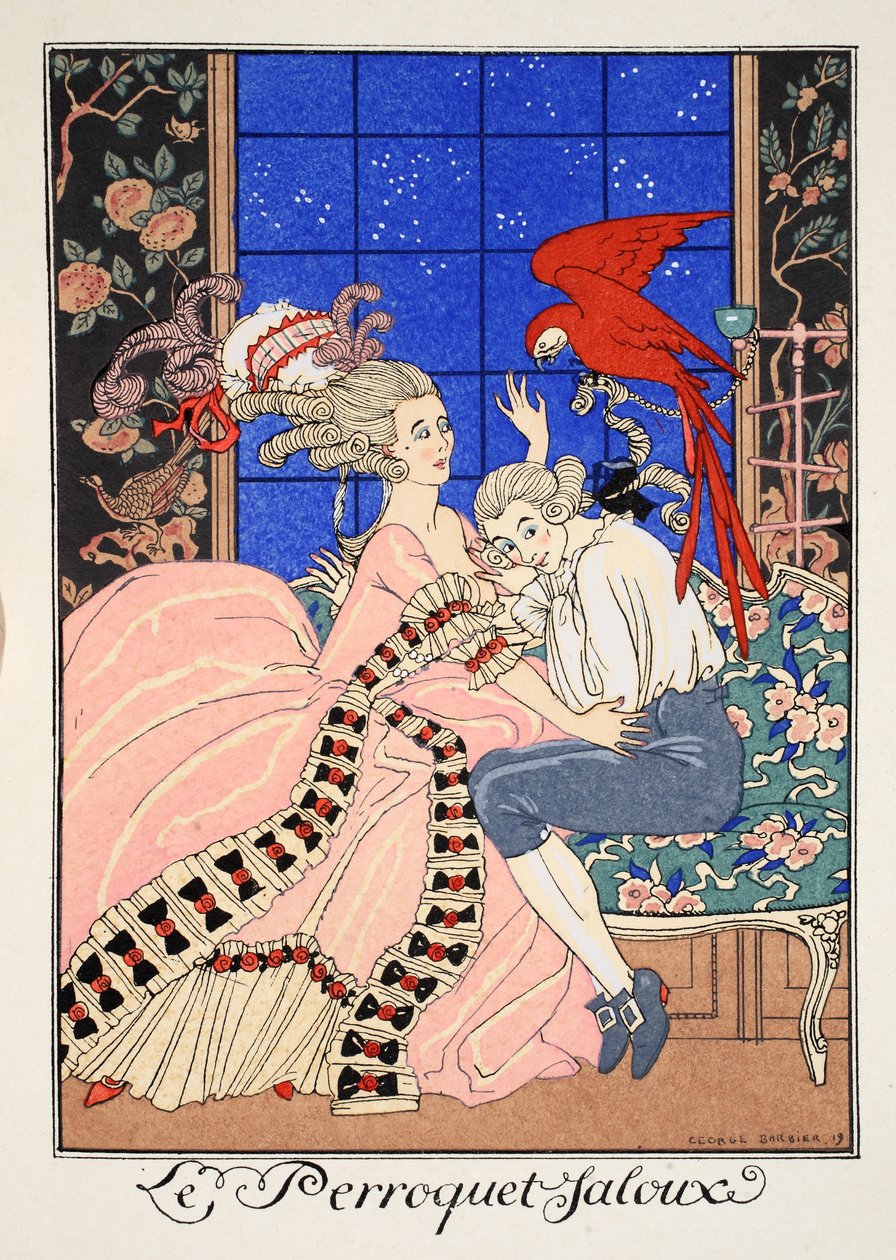 De Jaloerse Papegaai door Georges Barbier