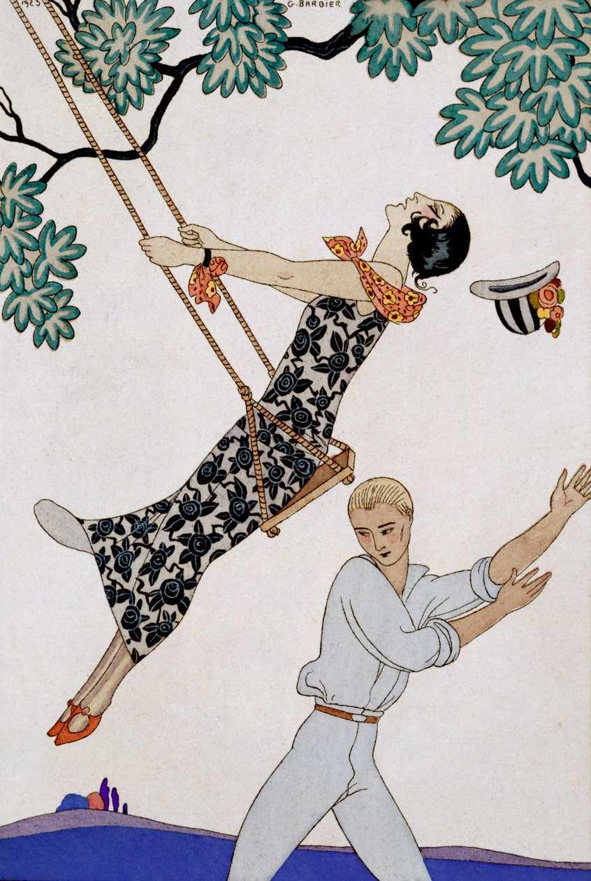 De Schommel door Georges Barbier