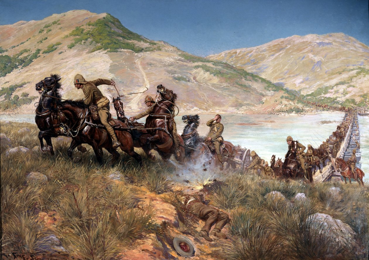 Buller’s Laatste Oversteek van de Tugela, februari 1900 door Georges Bertin Scott