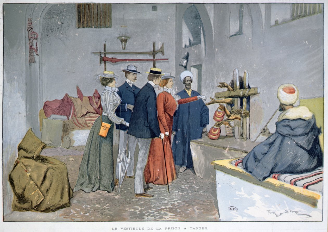 Ingangshal van de gevangenis in Tanger, c.1900 door Georges Bertin Scott