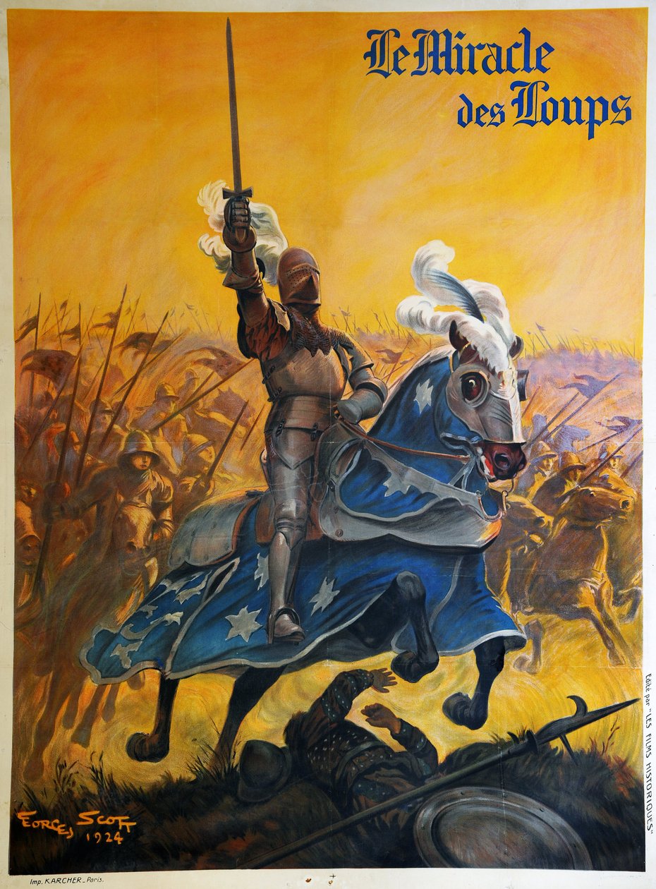 "Het wonder van de wolven" 1924 (poster) door Georges Bertin Scott