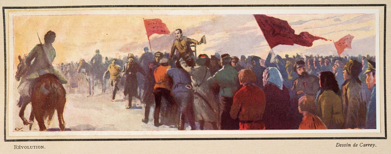 Revolutie, uit Histoire des Soviets, pub. 1922 door Georges Carrey