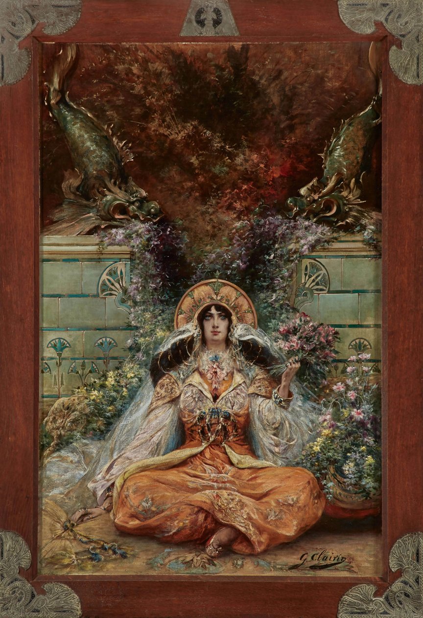 Sarah Bernhardt in de rol van Izeyl door Georges Clairin