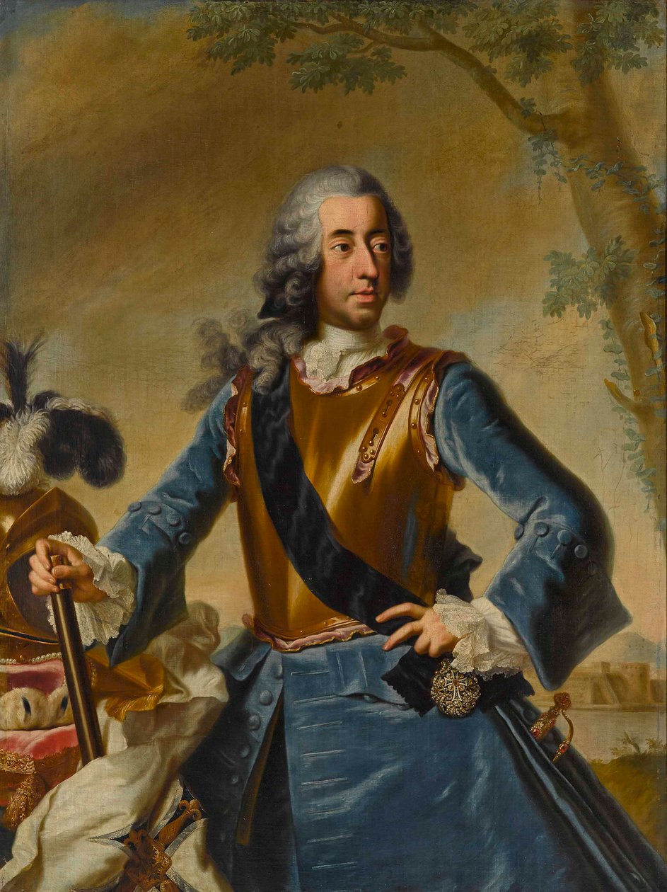 Clemens August van Beieren (1700-1761), aartsbisschop-keurvorst van Keulen als grootmeester van de Teutoonse Orde door Georges Desmarées