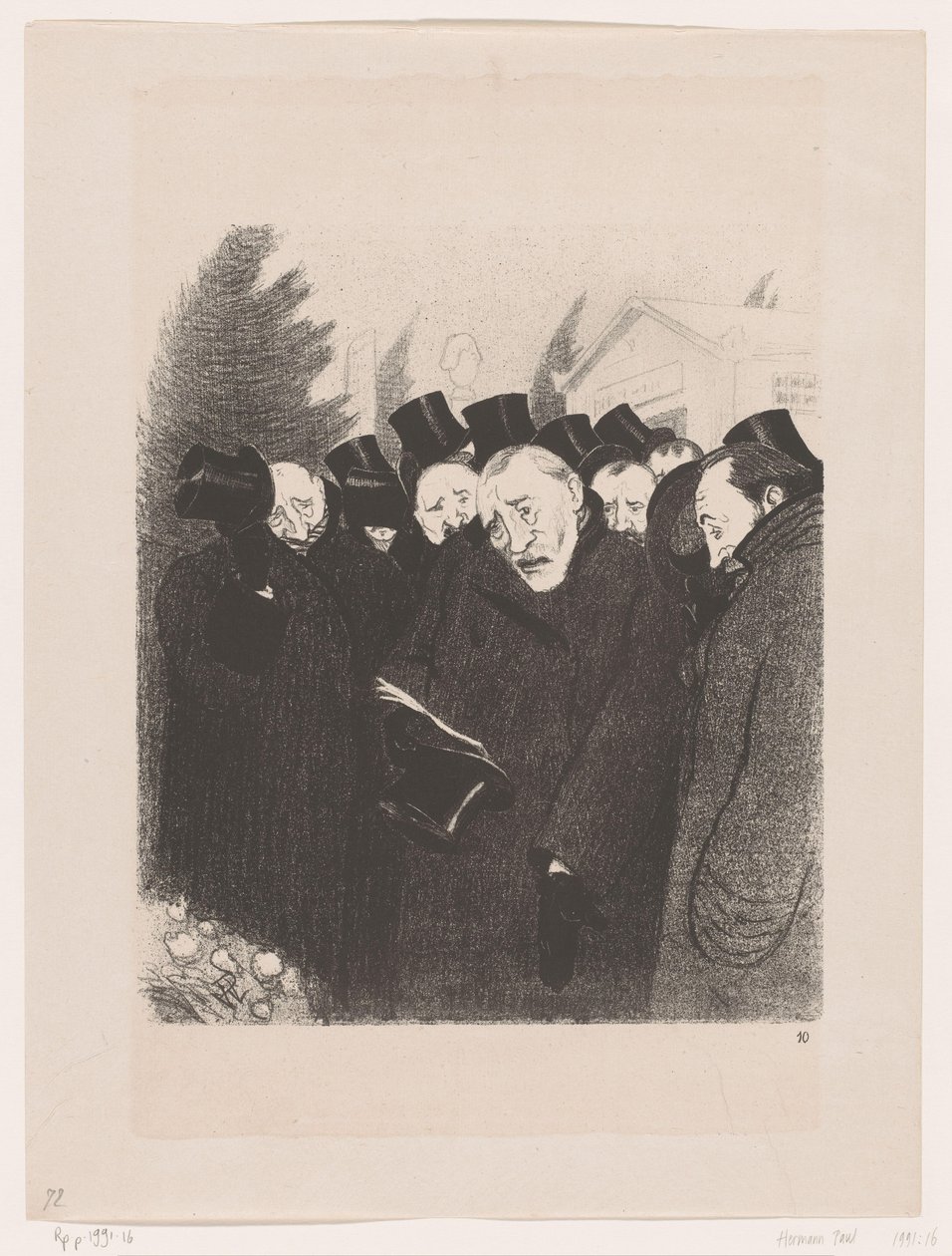 Mannen op een begrafenis door Georges Hermann Rene Paul