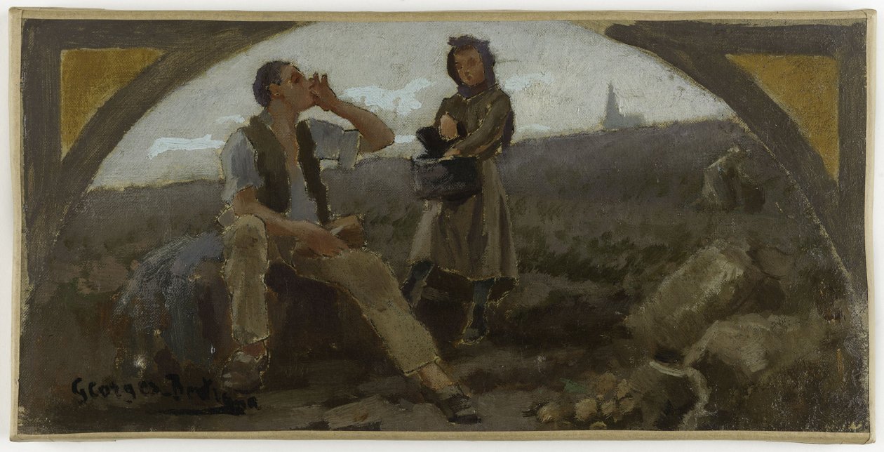 Schets voor de eetkamer van het Hôtel de Ville de Paris: De aardappel, ca. 1893 door Georges Jules Bertrand