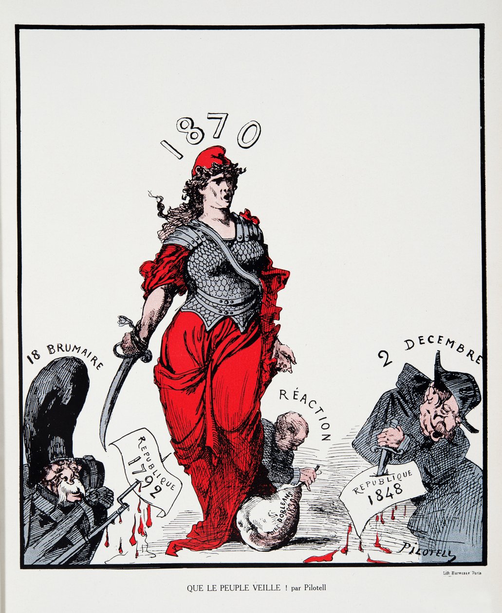 Laat het volk waken!, uit Geschiedenis van de Derde Republiek, Vol. I, de Politieke Geschiedenis door Georges Labadie Pilotell