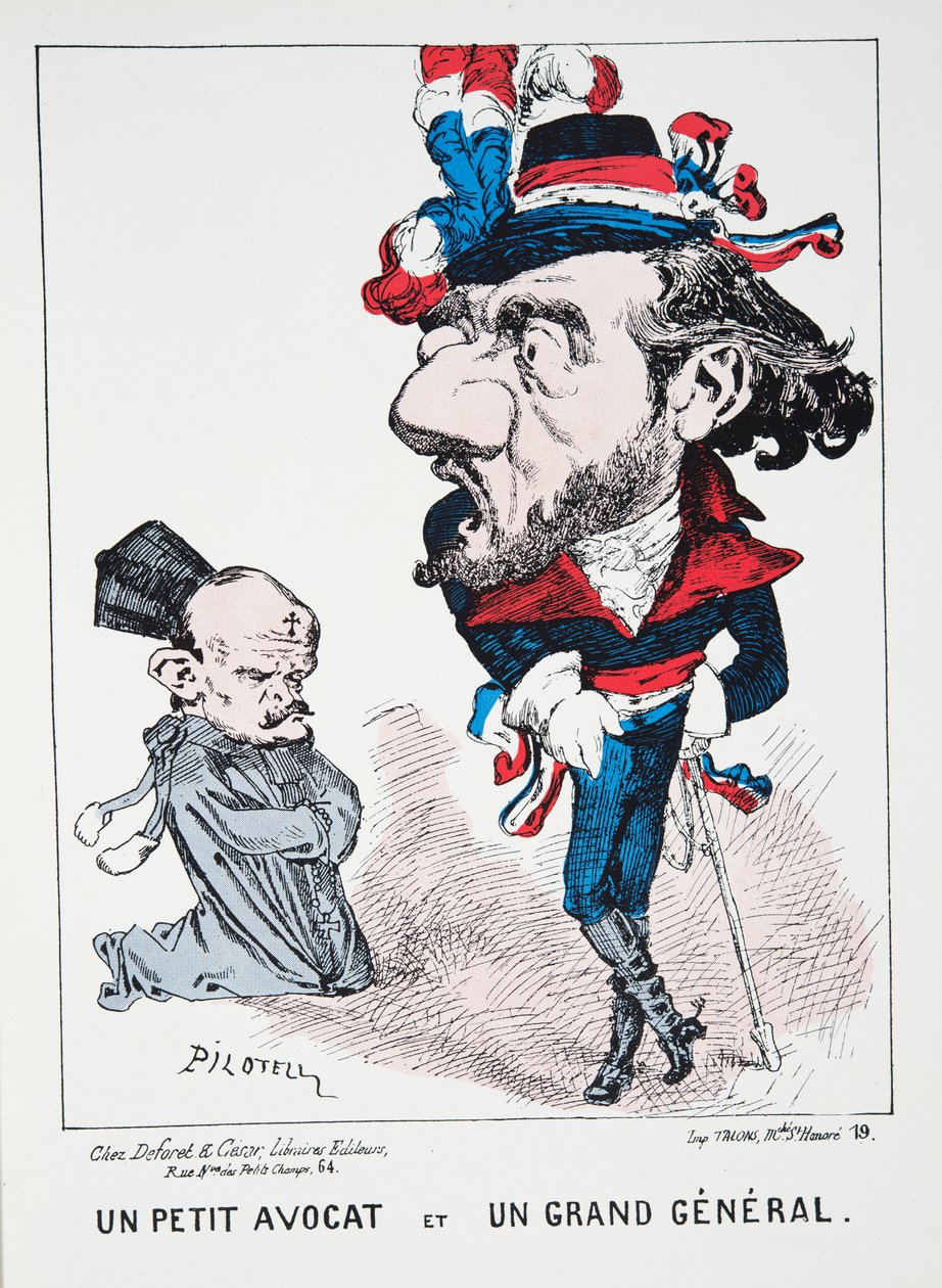 Een kleine advocaat en een grote generaal, uit Geschiedenis van de Derde Republiek, Vol. I, de Politieke Geschiedenis door Georges Labadie Pilotell