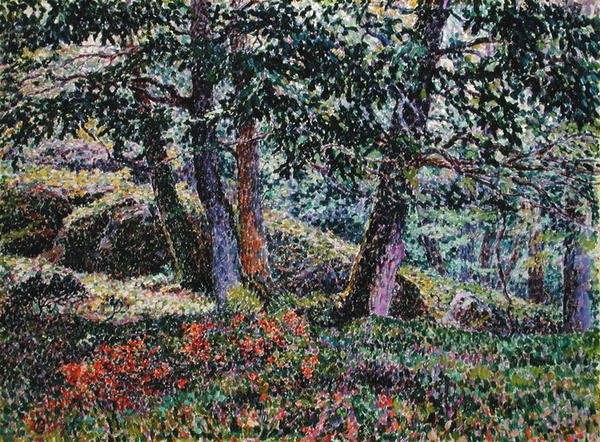 Eiken en bosbessenstruiken door Georges Lacombe