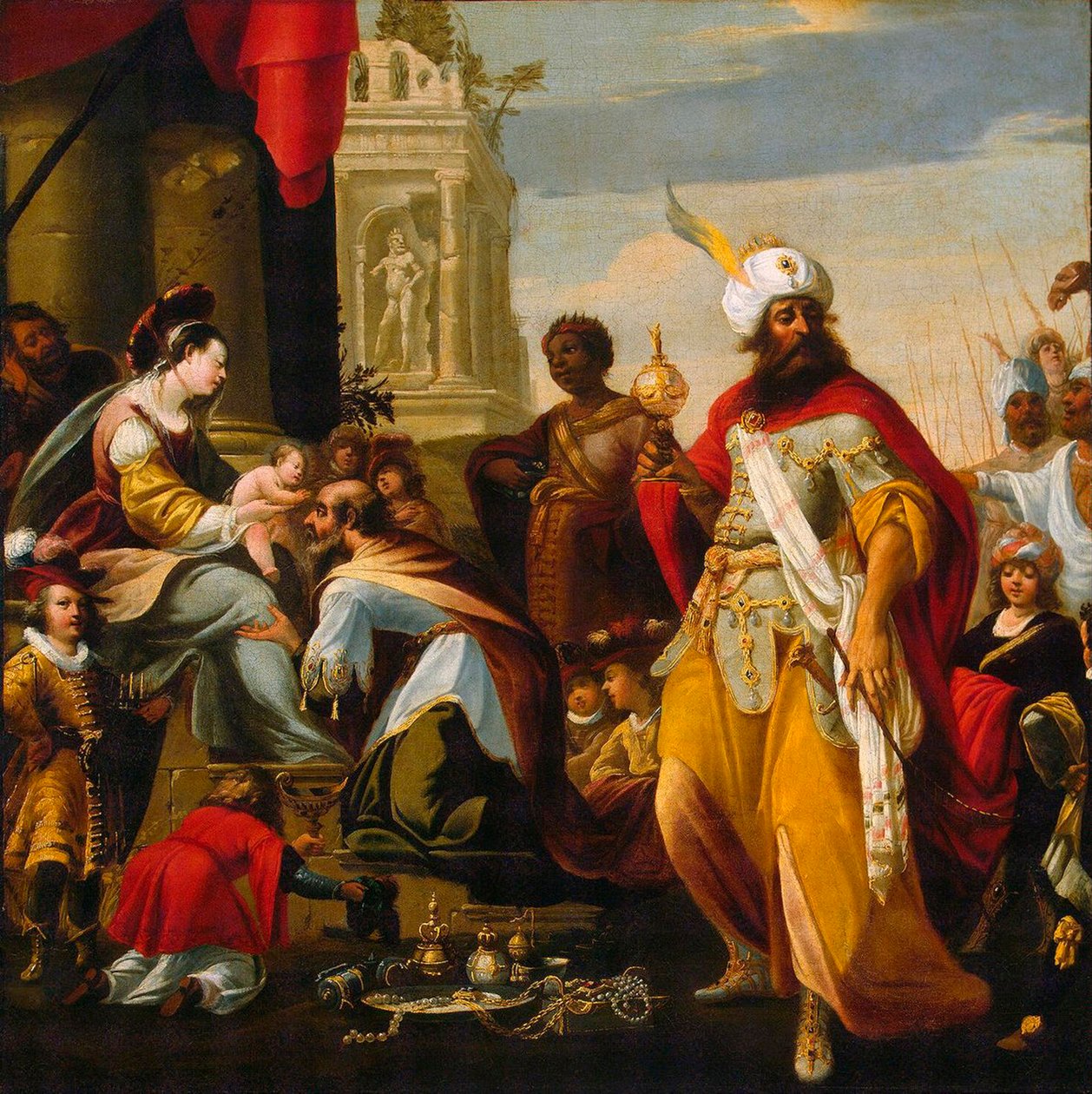 De aanbidding der wijzen, voor 1624 door Georges Lallemand
