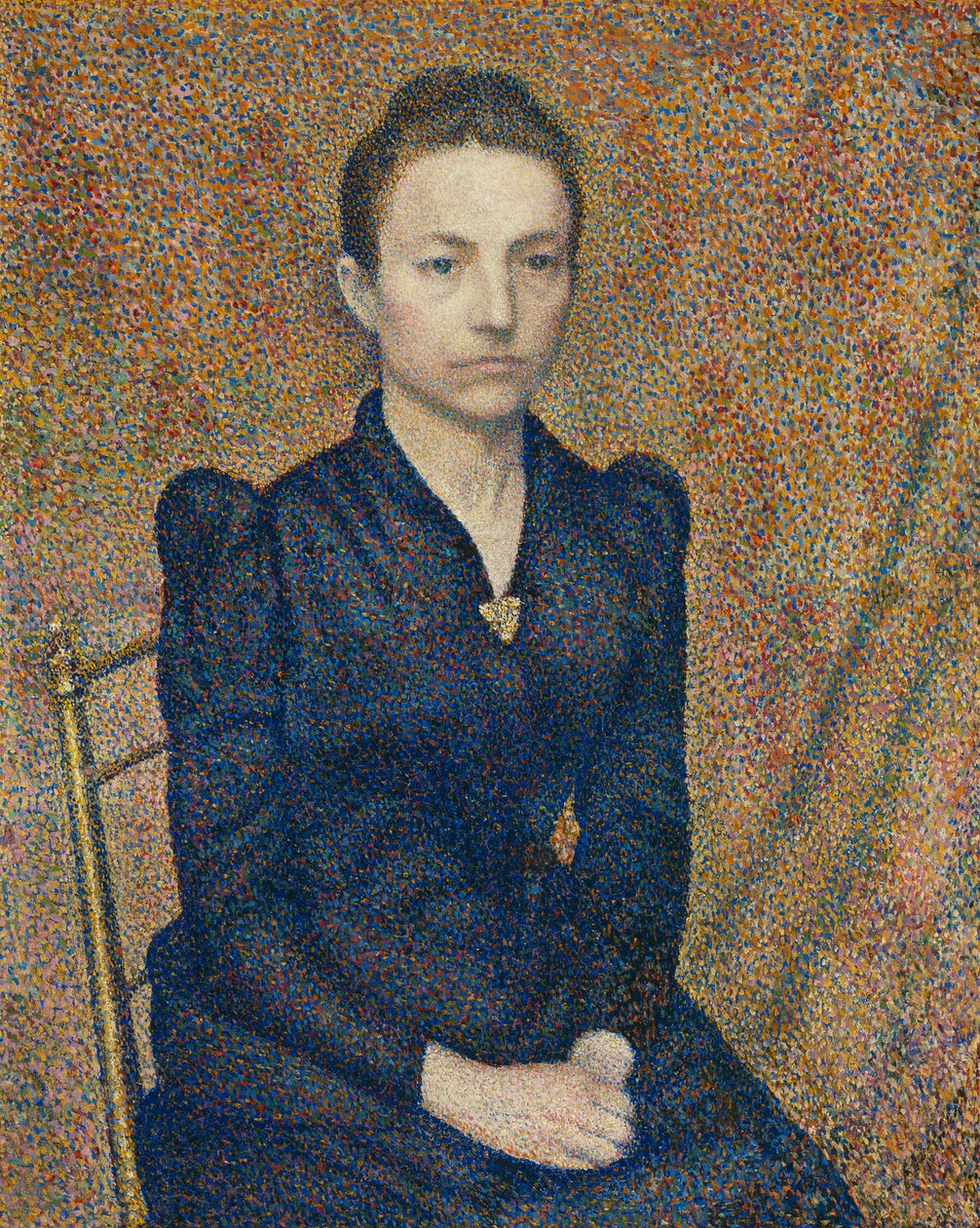 Portret van de zus van de kunstenaar door Georges Lemmen
