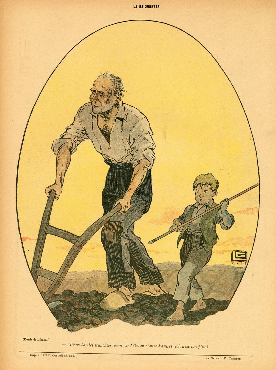 La Baionnette, Satirisch in kleuren door Georges Leonnec