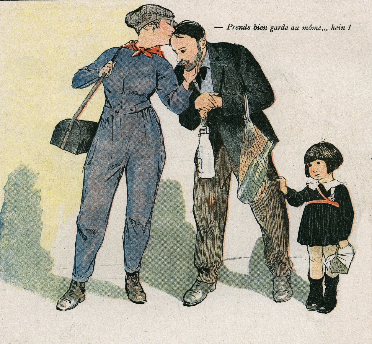 Zorg voor het kind... huh? Illustratie door Georges Paul LEONNEC (1881-1940) in 