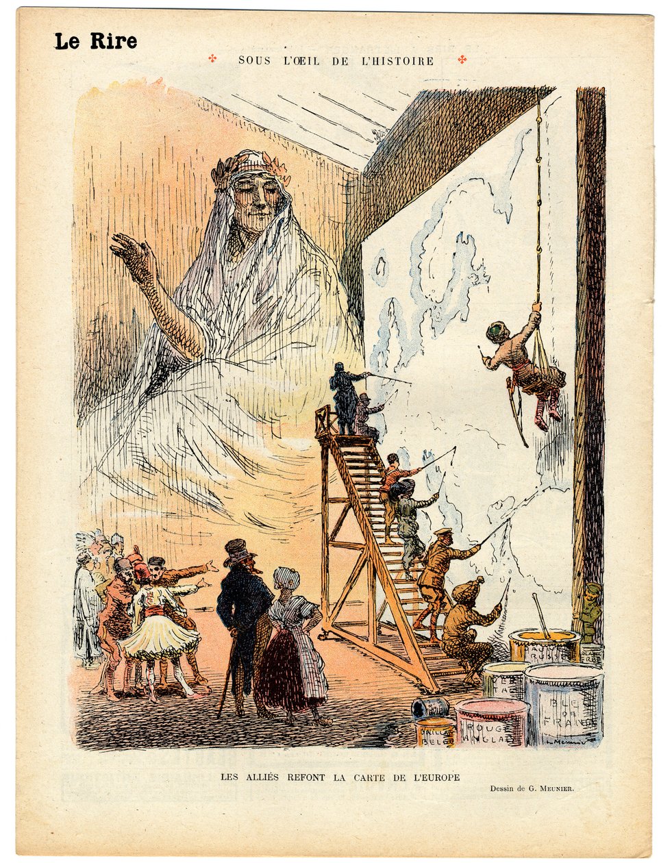 Rode Gelach, Satirisch in Kleuren door Georges Meunier