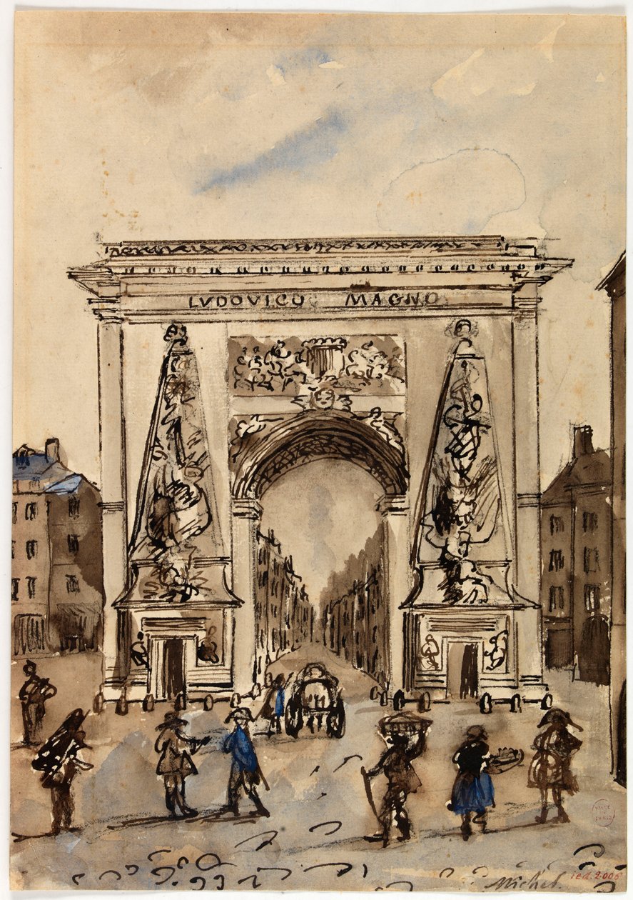 Ingang van de voorstad Saint-Martin door Georges Michel