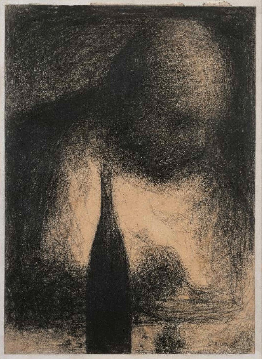 De dinergast, ca. 1883-1884 door Georges Pierre Seurat
