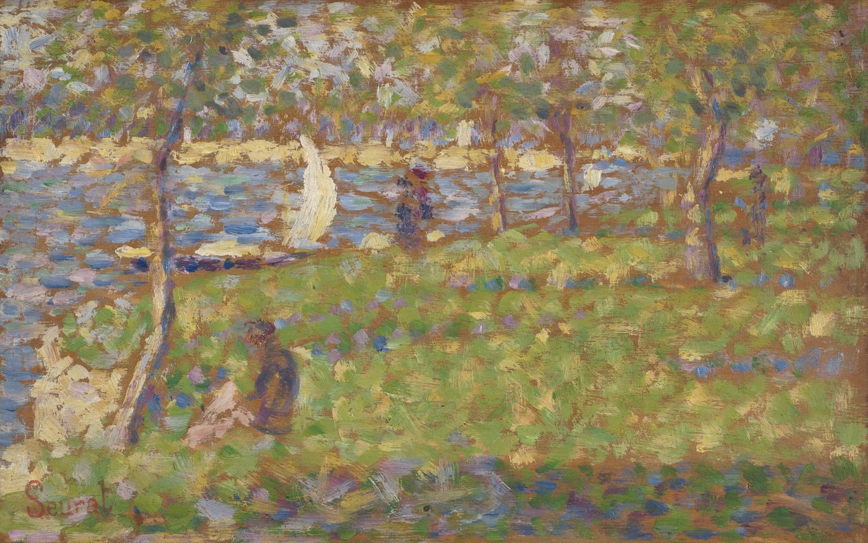 Studie voor "La Grande Jatte" door Georges Pierre Seurat