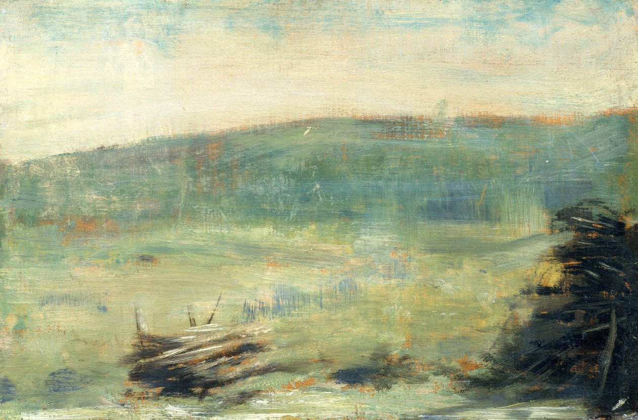 Landschap bij Saint-Ouen, 1878-79 door Georges Seurat