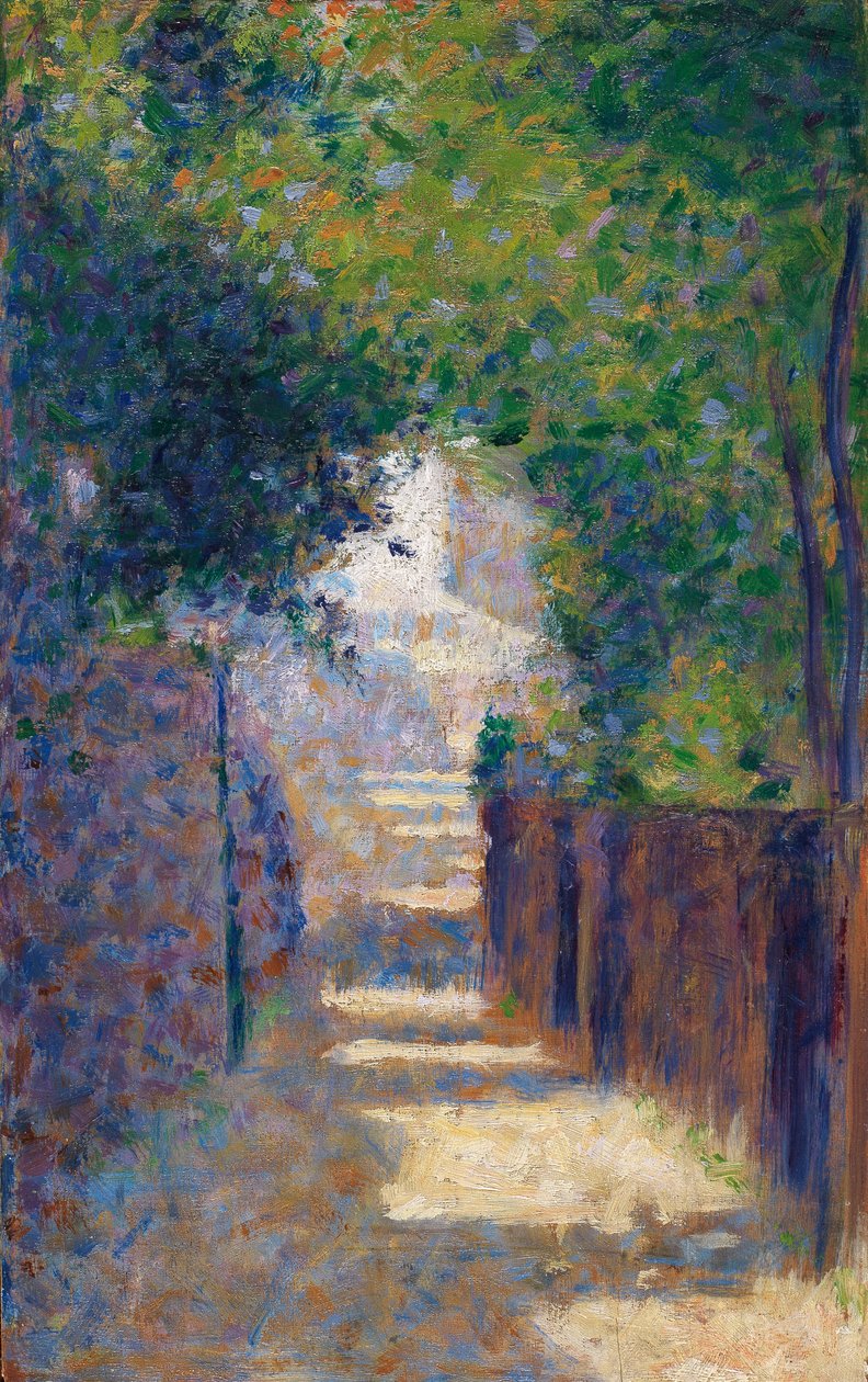 Rue St. Vincent in de lente, ca. 1884 door Georges Seurat