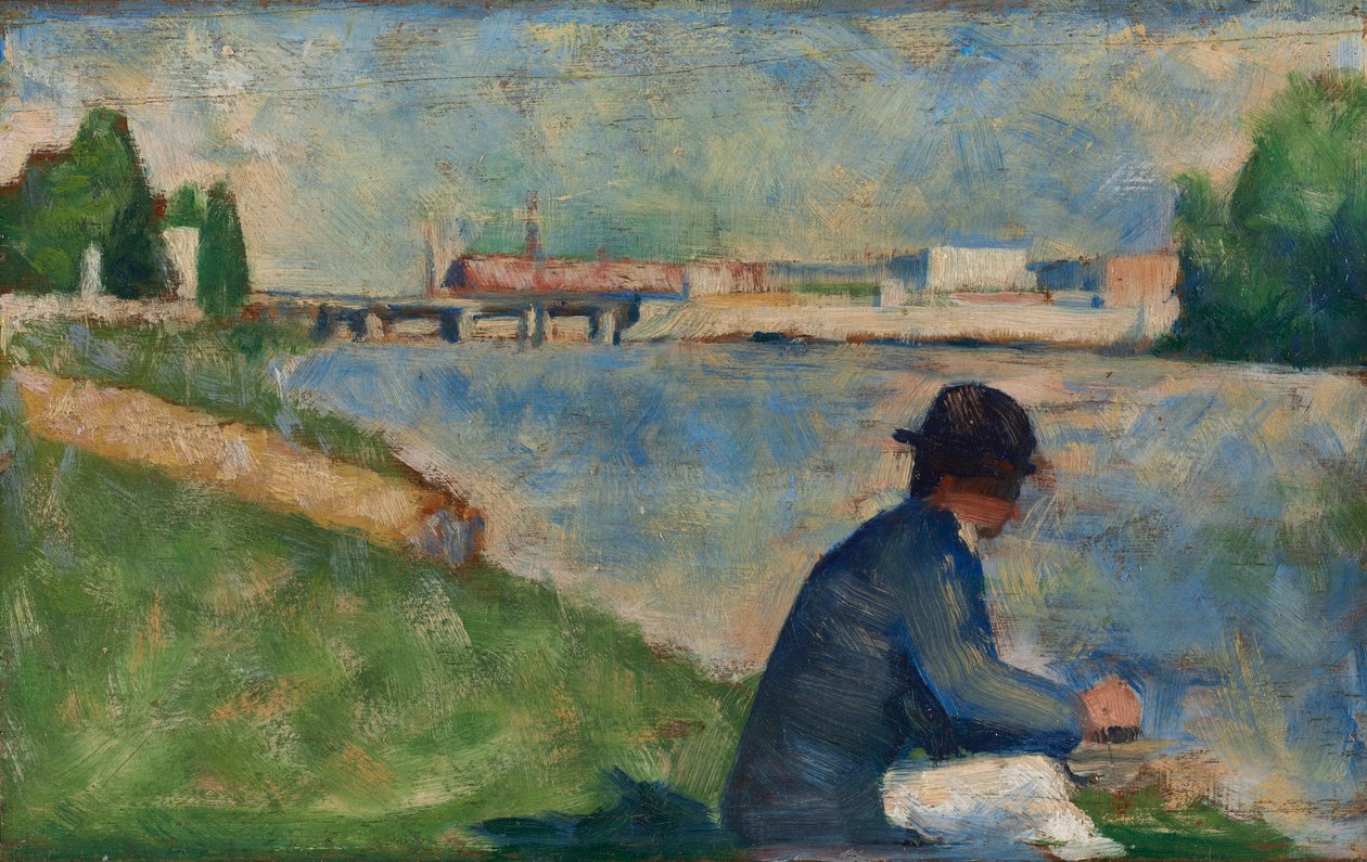 Studie voor Baders bij Asnières door Georges Seurat