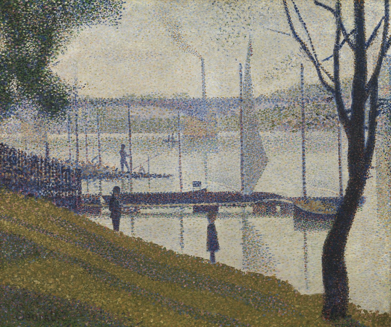 De Brug bij Courbevoie, 1886-87 door Georges Seurat