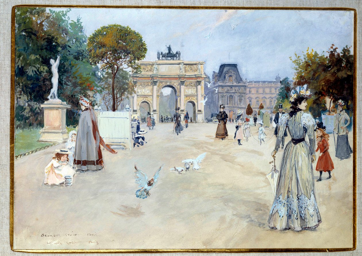 Uitzicht op de Tuilerieën tuin in Parijs door Georges Stein