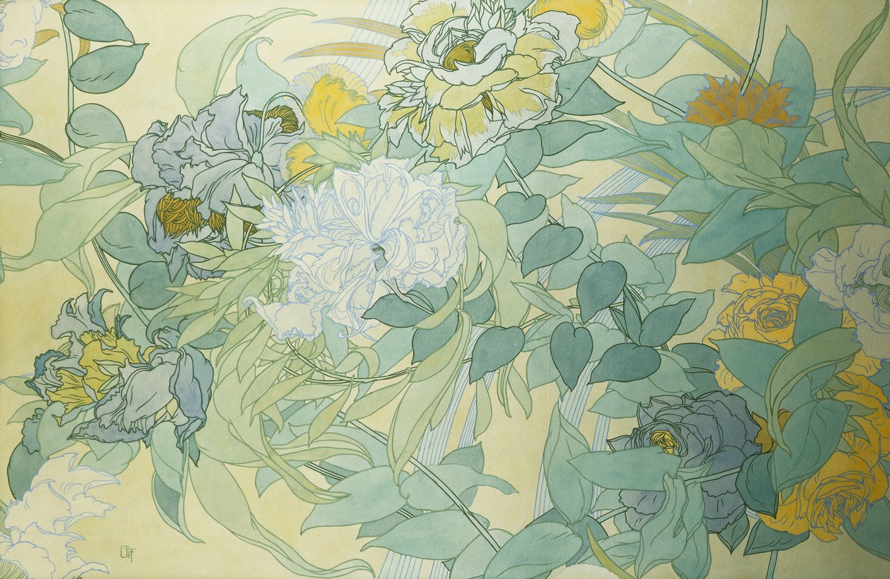 Japanse bloemen door Georges de Feure