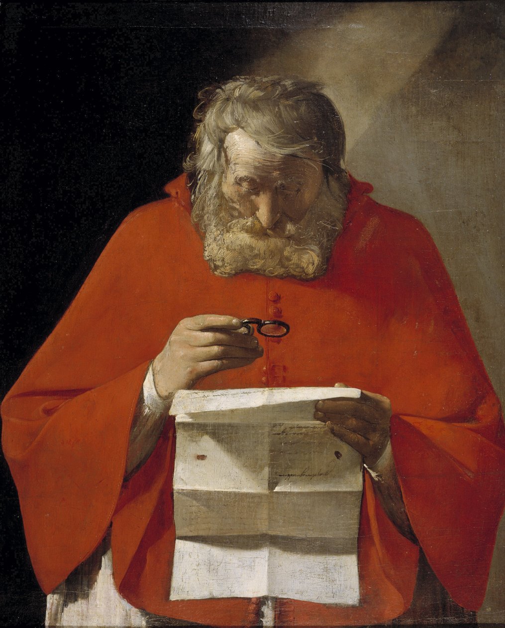 Sint Hiëronymus leest een brief, ca. 1628-1629 door Georges de La Tour