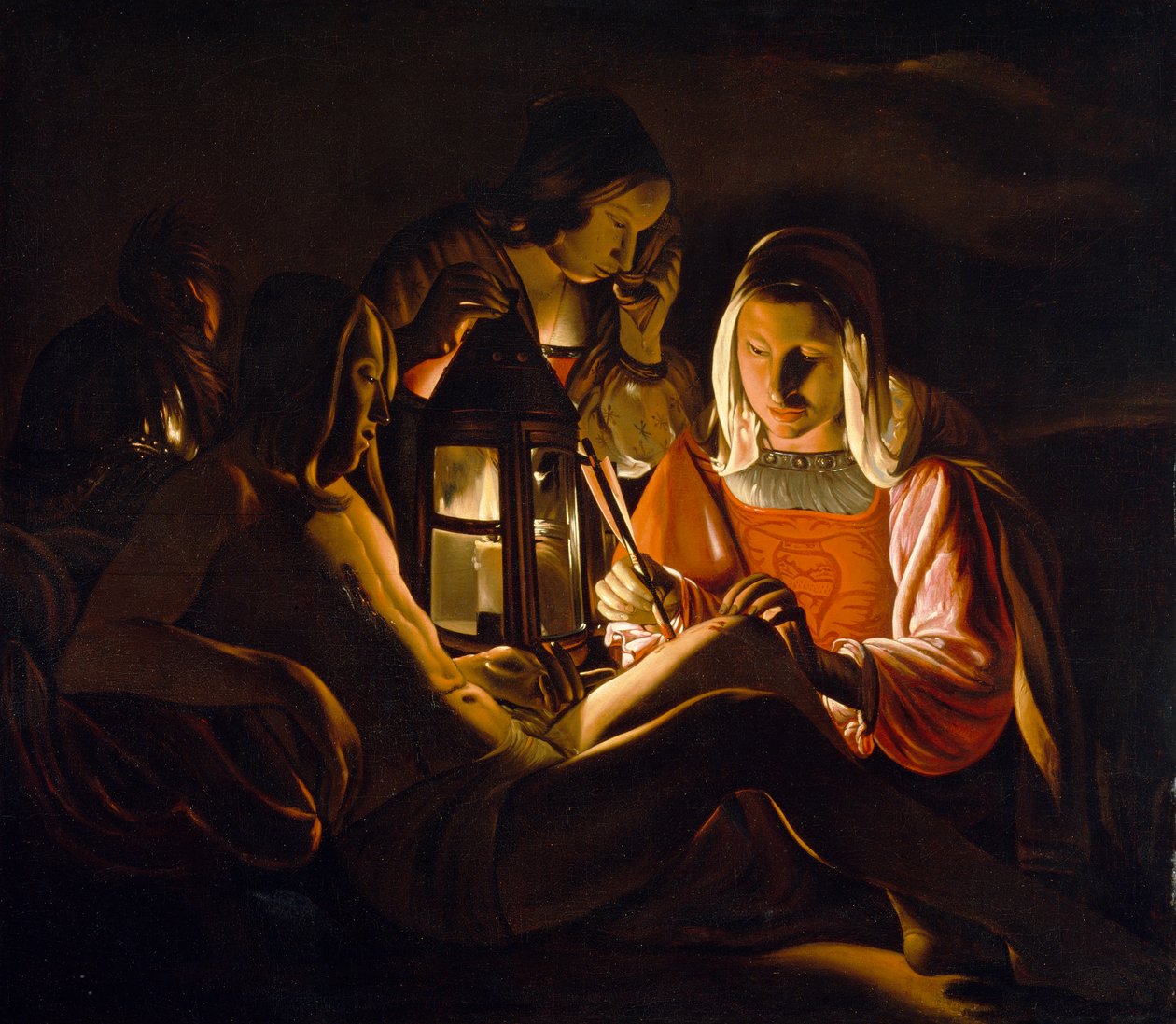 St. Sebastian Verzorgd door Irene, c.1638-39 door Georges de La Tour