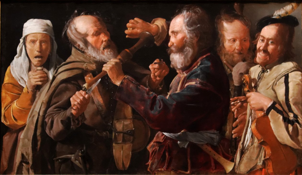 De Muzikantenruzie door Georges de La Tour