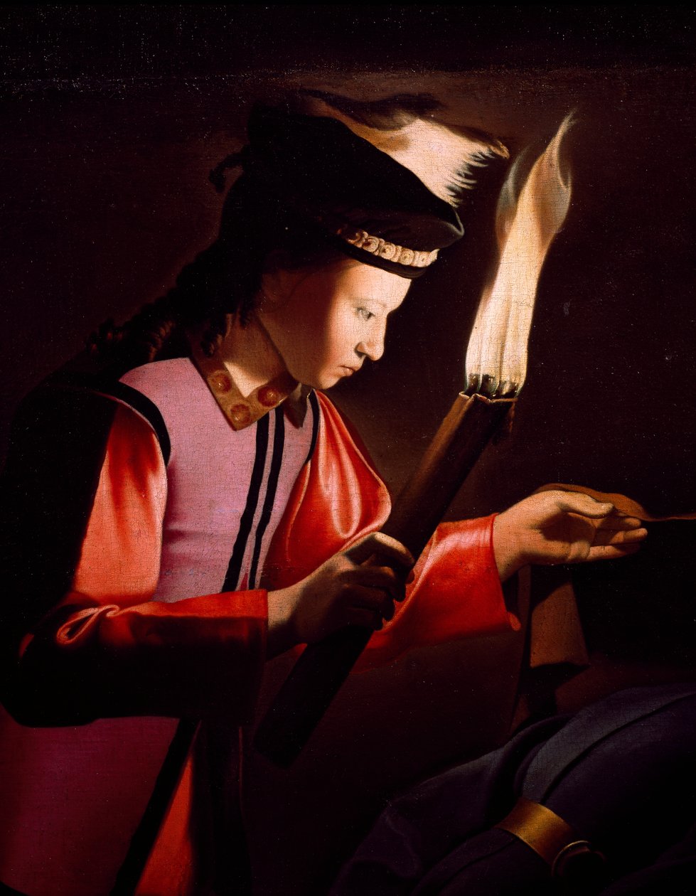 Ontdekking van het lichaam van St. Alexis, door Georges de La Tour (1593-1652) (detail) door Georges de La Tour