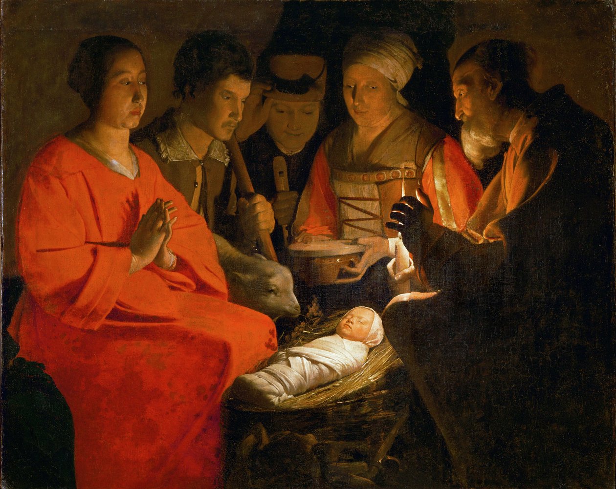 De aanbidding van de herders ... door Georges de La Tour