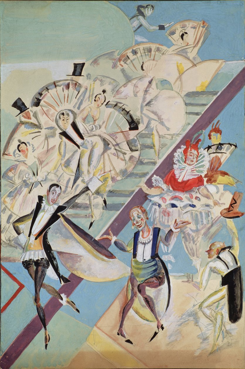 Decorontwerp voor de operette Girofle-Giroflia door Ch. Lecocq, 1922 door Georgy Bogdanovich Yakulov