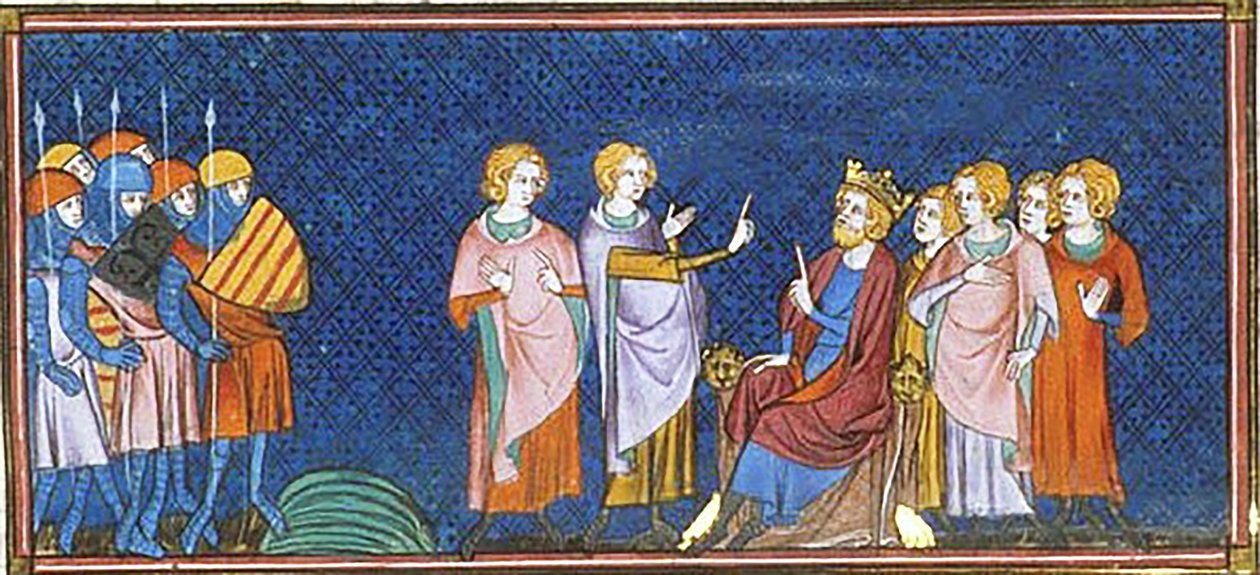Hendrik I van Engeland ontvangt Franse gezanten bij Gisors, Kronieken van Saint-Denis, 1332-50 (38750784602) door Georgia Levan Ramishvili from Tbilisi