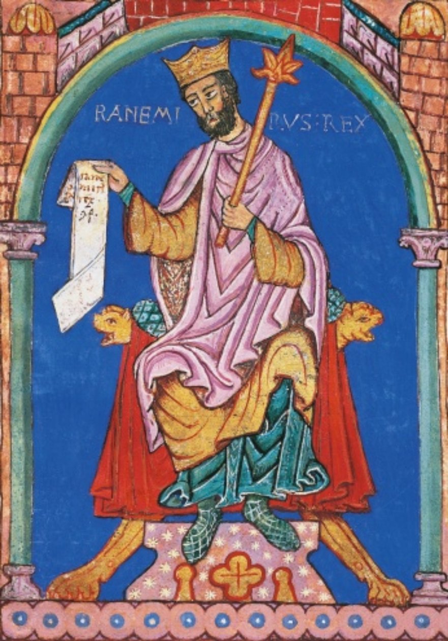 Koning Ramiro II van León, miniatuur uit de Index van Koninklijke Privileges, Spanje 12e eeuw (21404317065) door Georgia Levan Ramishvili from Tbilisi