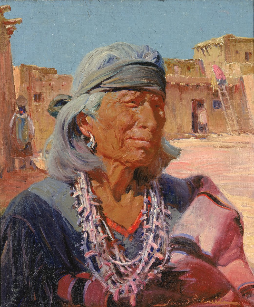 Oude Man van Zuni, Hogepriester Cacique, 1924 door Gerald Cassidy