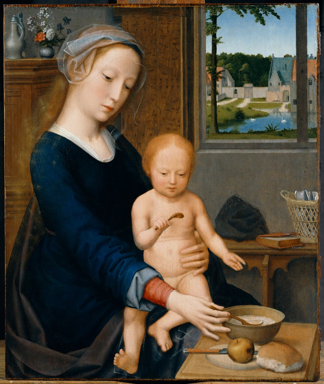 Madonna met de Melksoep door Gerard David