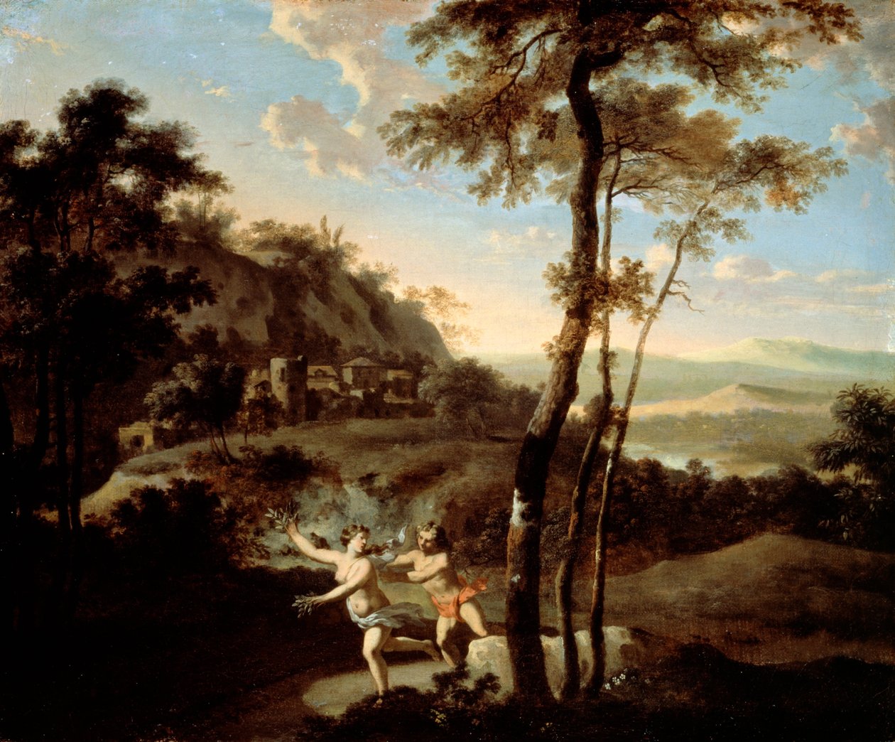 Apollo en Daphne door Gerard Hoet