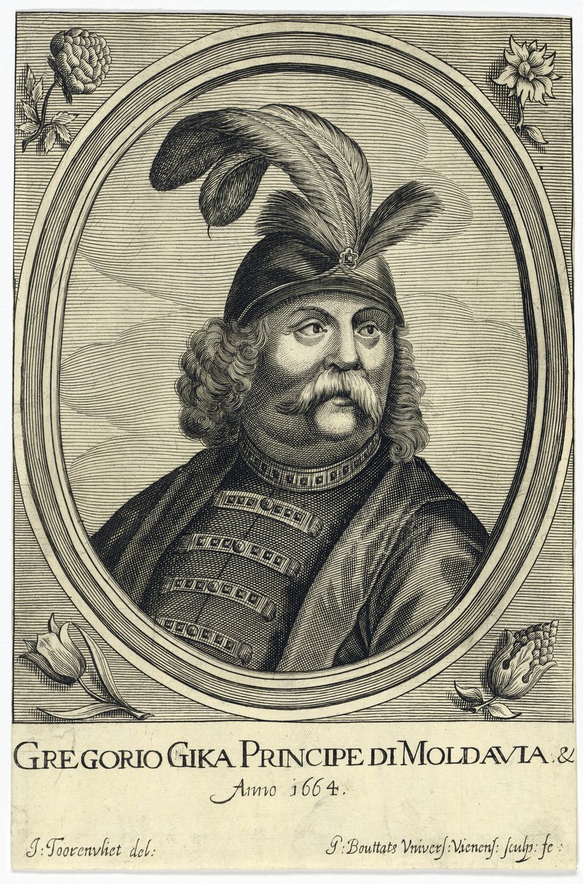 Grigore I Ghica (Ghika) (1628-1675), Prins van Walachije door Gerard Bouttats