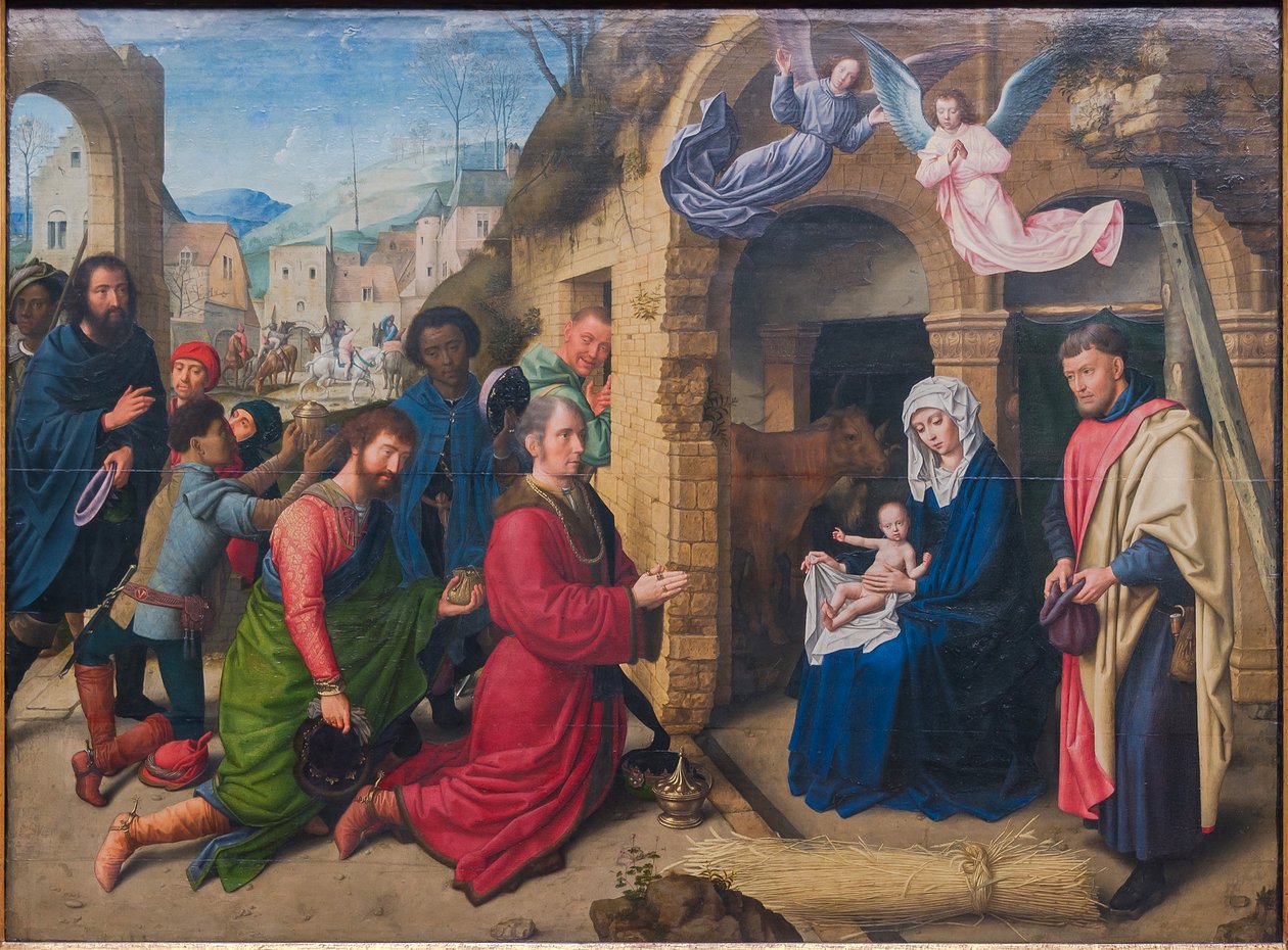 Duits: Die Anbetung der Könige (kopie naar Hugo van der Goes) Aanbidding der Koningen door Gerard David