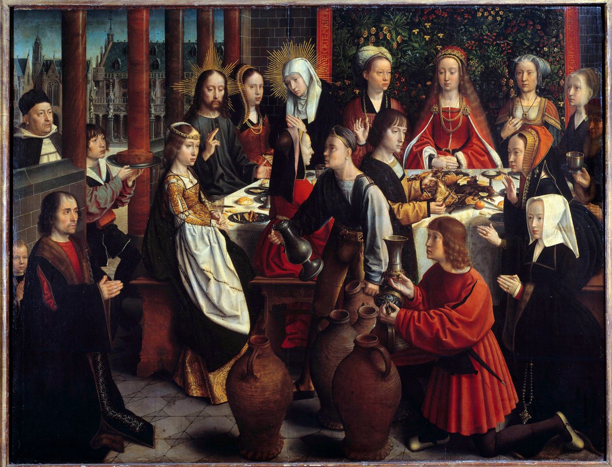 De bruiloft van Kana door Gerard David
