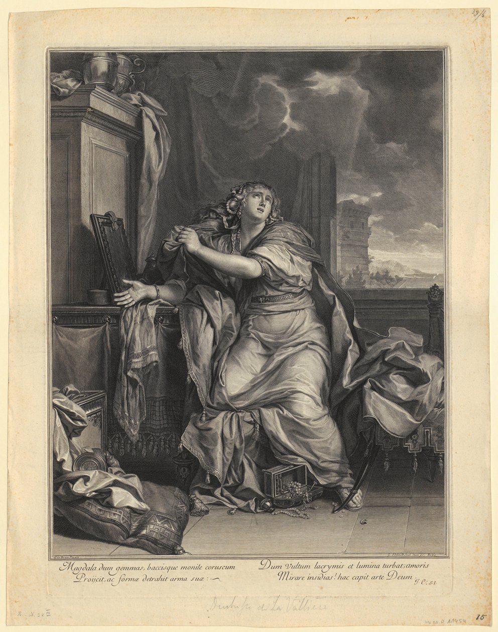 Portret van Jean-Baptiste Santeuil door Gérard Edelinck