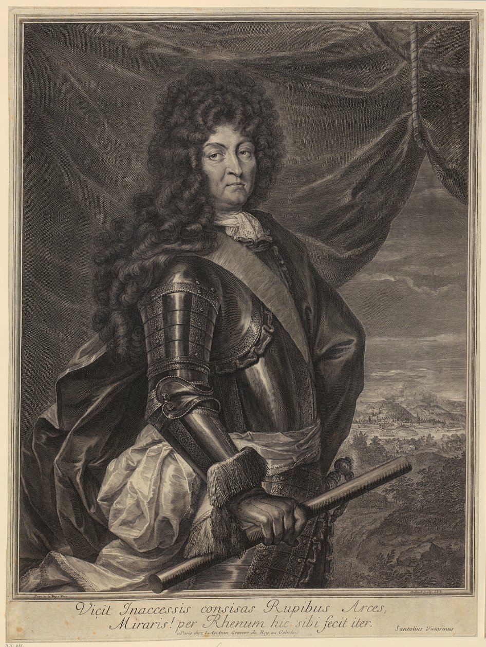 Portret van Lodewijk XIV. door Gérard Edelinck