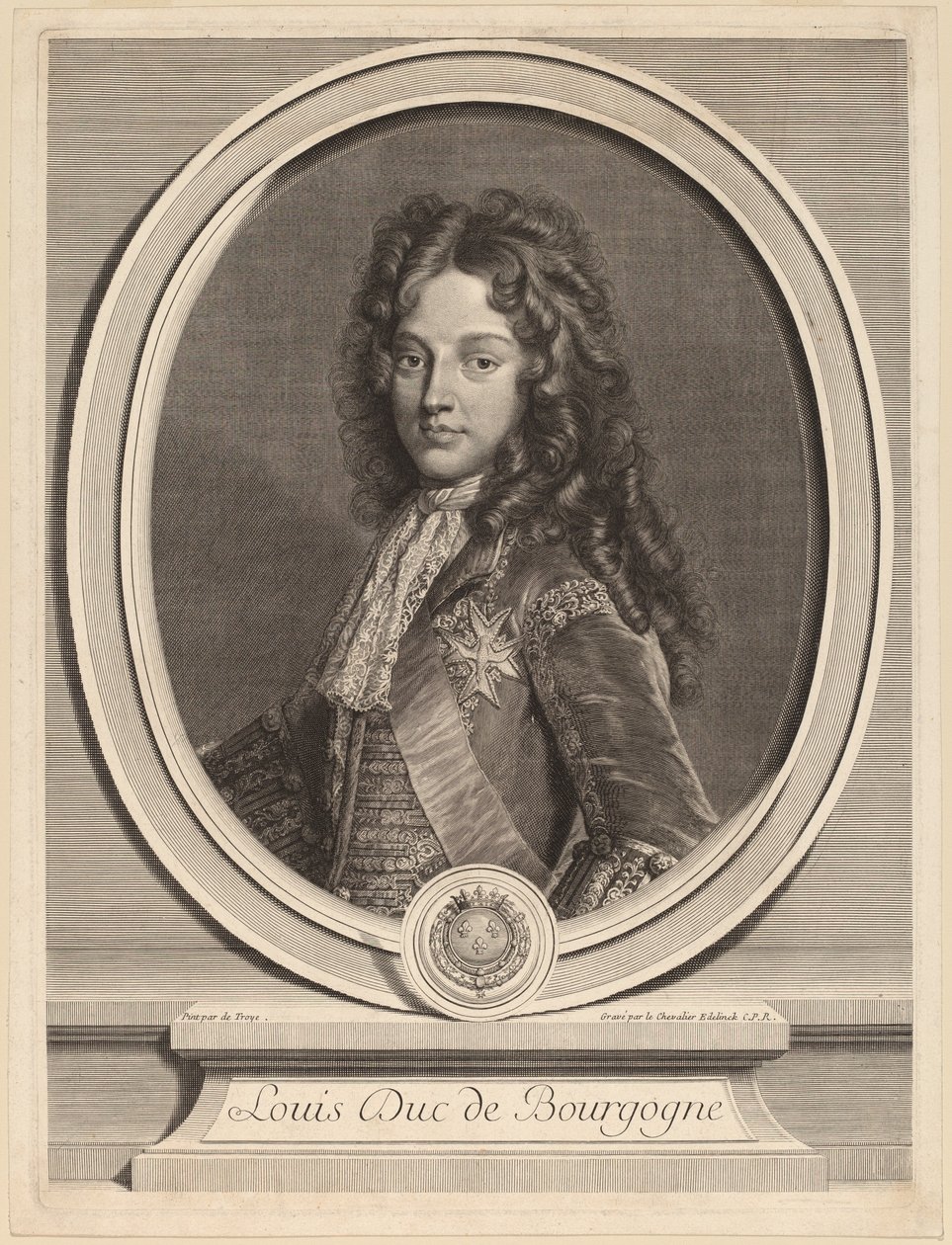 Lodewijk, Hertog van Bourgondië door Gerard Edelinck after François de Troy