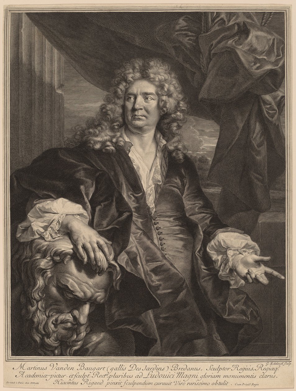 Martin Desjardins door Gerard Edelinck after Hyacinthe Rigaud