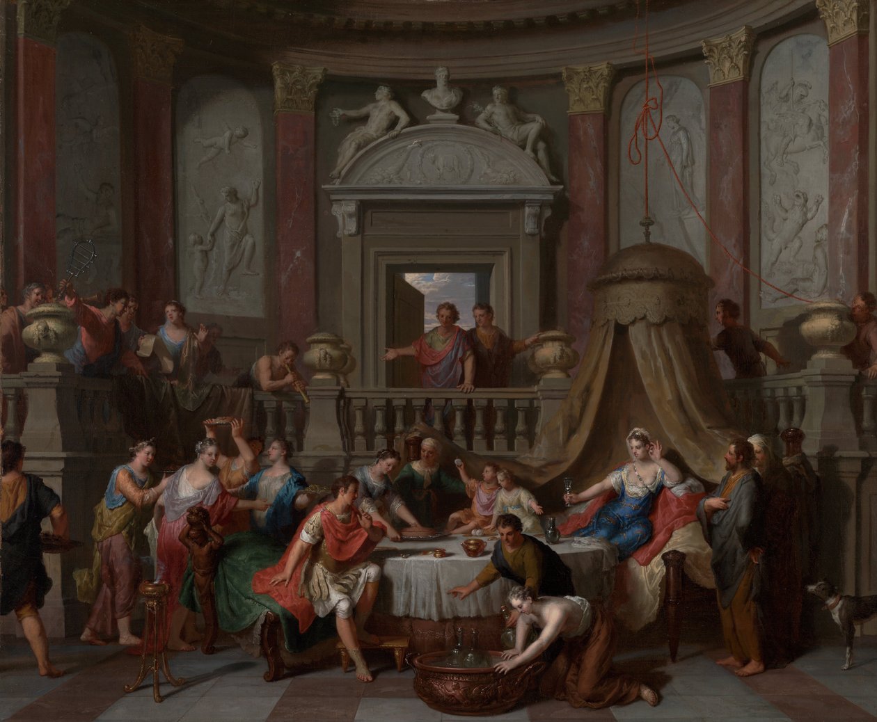 Het banket van Cleopatra door Gerard Hoet