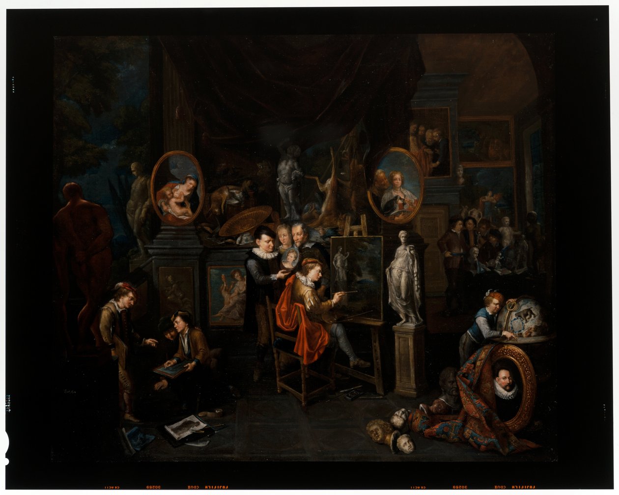 Het atelier van de schilder door Gerard Thomas